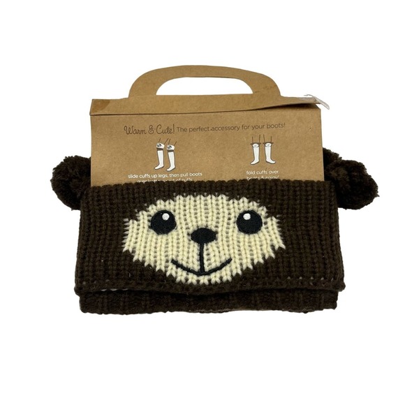 NWT Bear Cupcakes & Cartwheels Bootie Cuties Animal Boot Cuffs - Picture 3 of 3